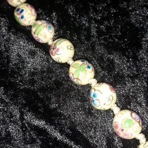 1930s vintage Chinese ceramic beaded necklace